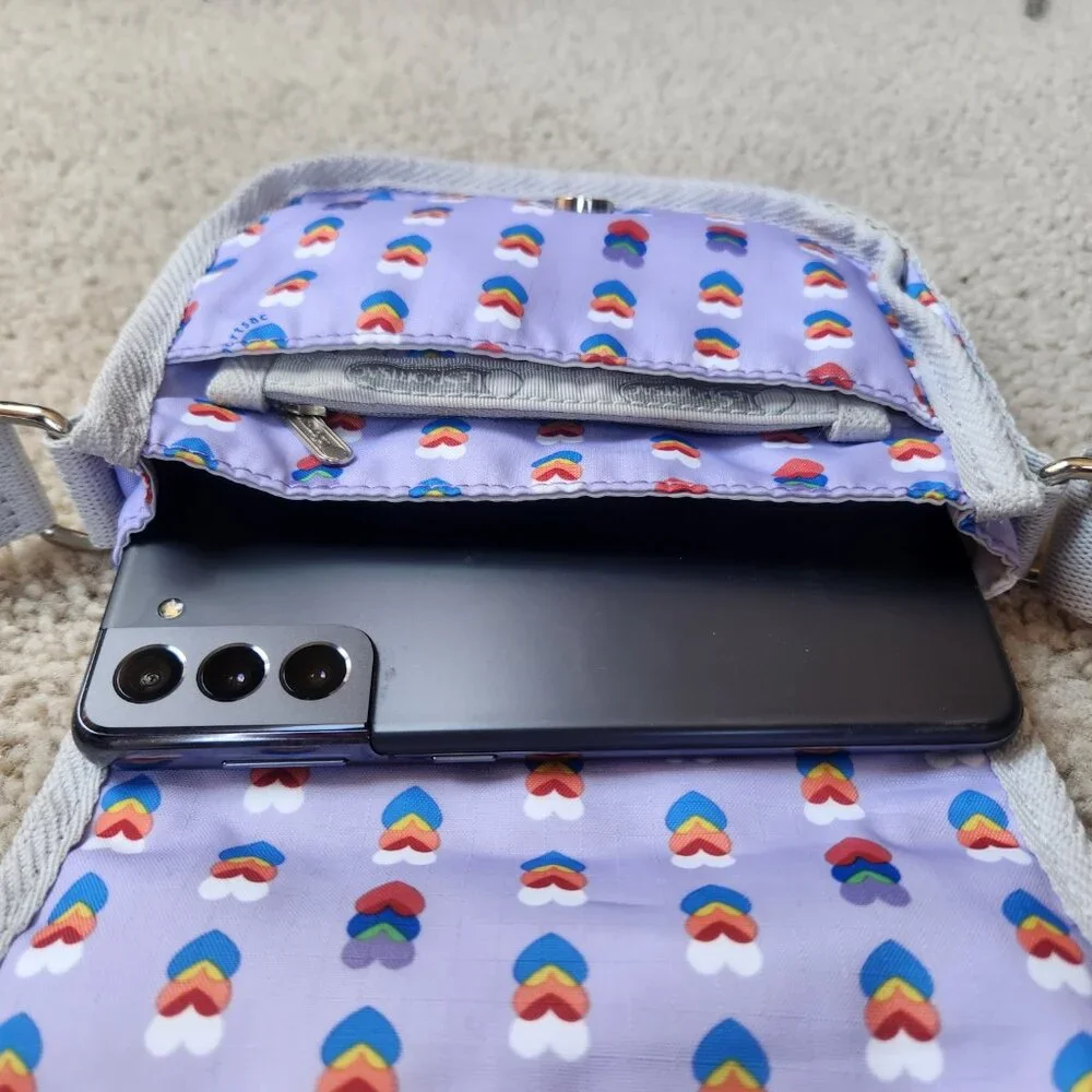 LeSportsac Mini Crossbody bag with matching coin purse Heart Valentine Love - Picture 3 of 9